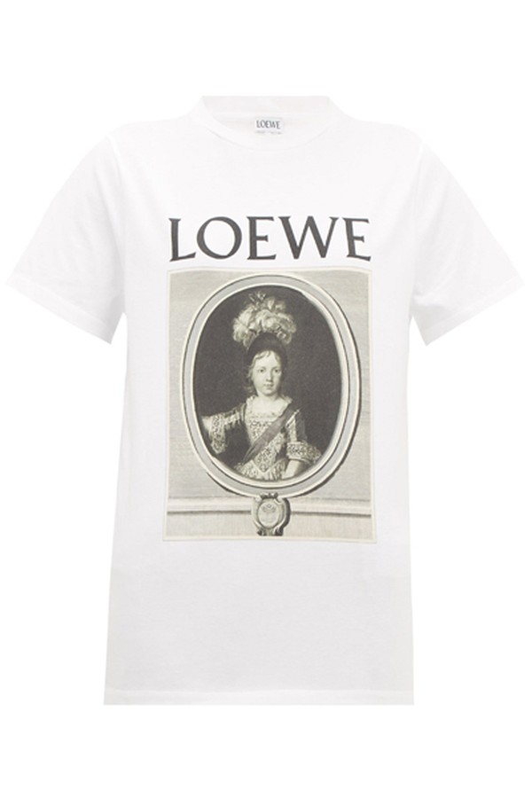 Portrait-Print Cotton T-Shirt from Loewe