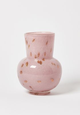Miete Pink Glitter Glass Vase from Oliver Bonas 
