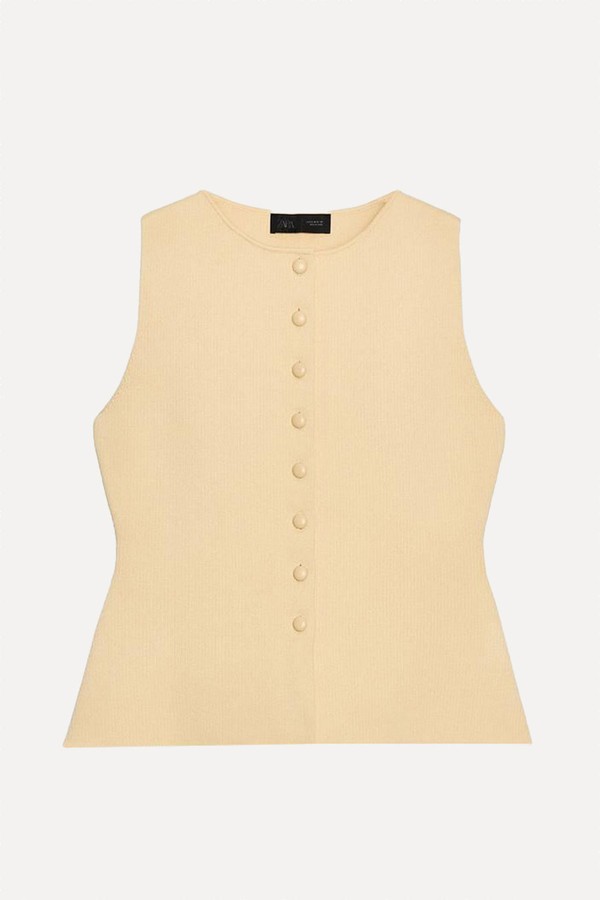 Buttoned Knit Waistcoat