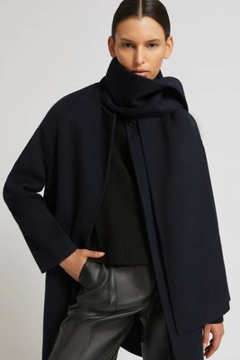 Cashmere Wool Coat With Integrated Scarf from Yves Salomon