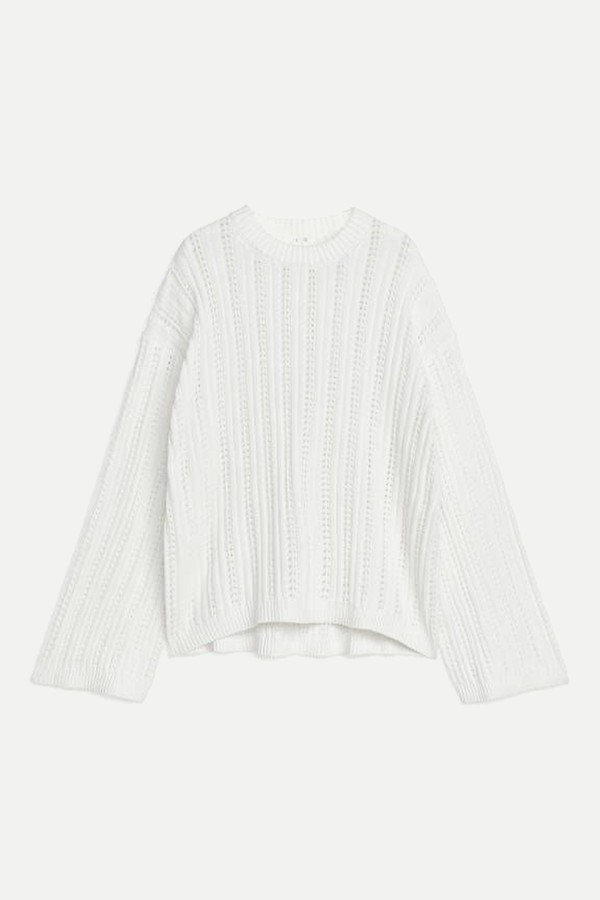 Pointelle Rib Jumper from ARKET