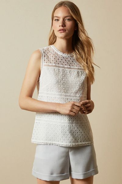 Adriene Lace Panelled Top