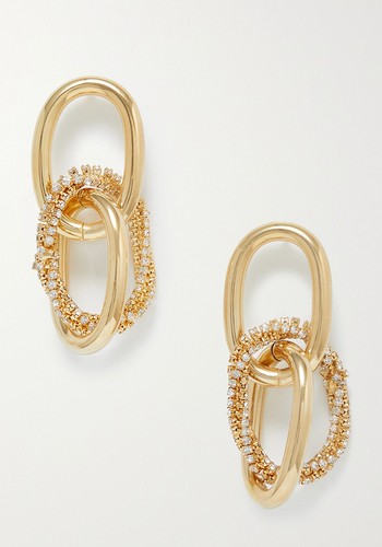 Vittoria Gold-Tone Crystal Earrings from Romantica