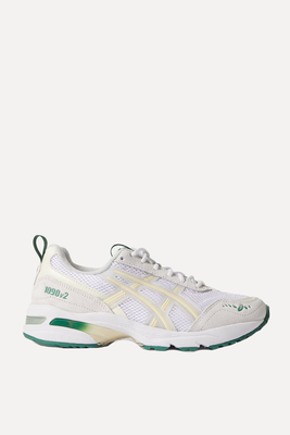 GEL-1090V2 Faux Leather & Suede-Trimmed Mesh Sneakers from Asics