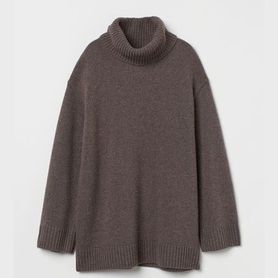 Cashmere-Mix Polo-Neck Jumper from H&M