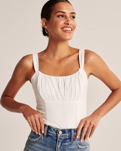 Ruched Cami Bodysuit