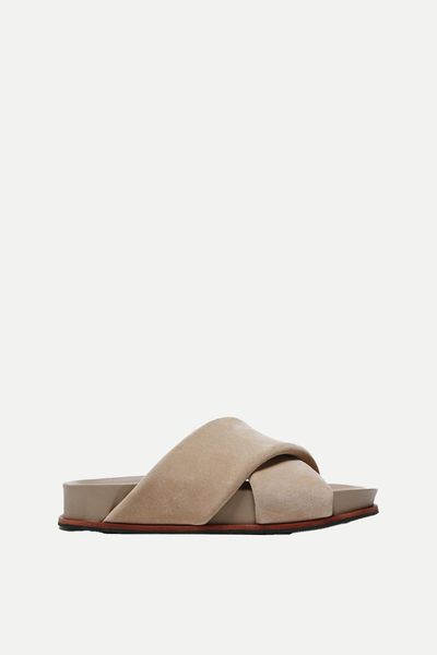 Agnes Suede Cross Strap Sandals from Jigsaw