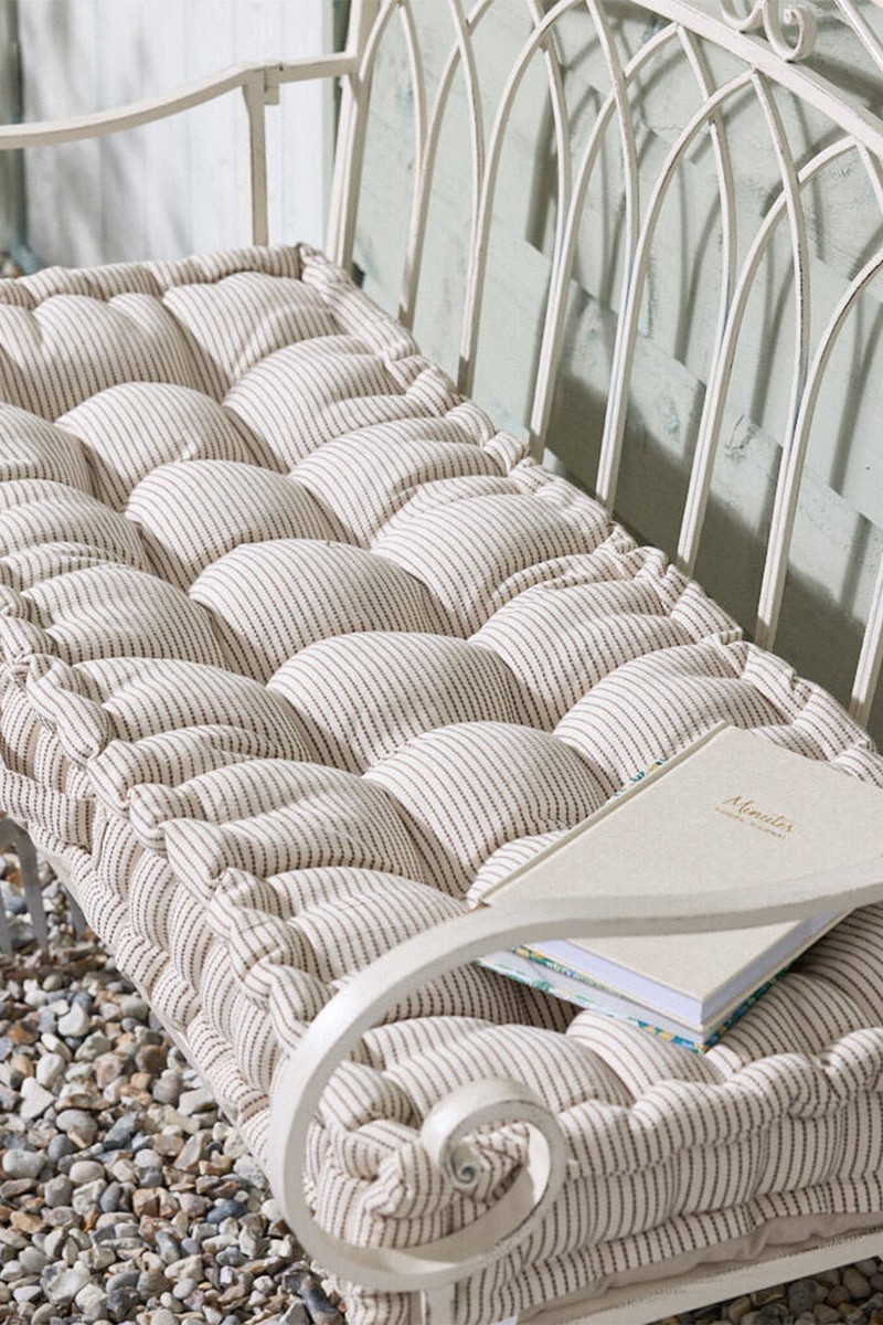 Riseley Cotton Stripe Bench Cushion from Dibor