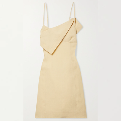 Open-Back Draped Linen Mini Dress from Jacquemus