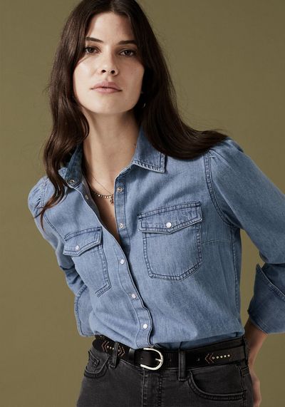 Denim Collared Shirt