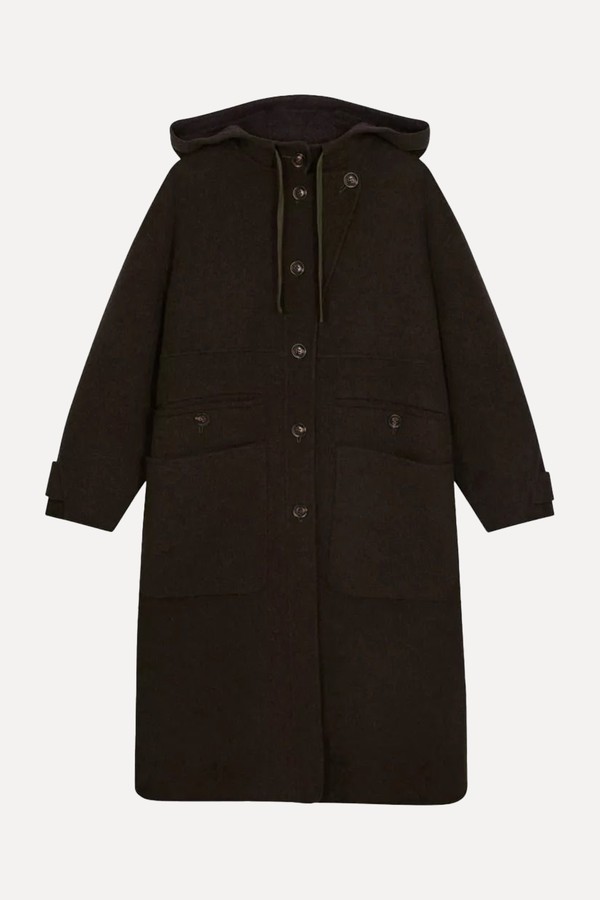 Raoul Hooded Wool-Blend Coat from Soeur