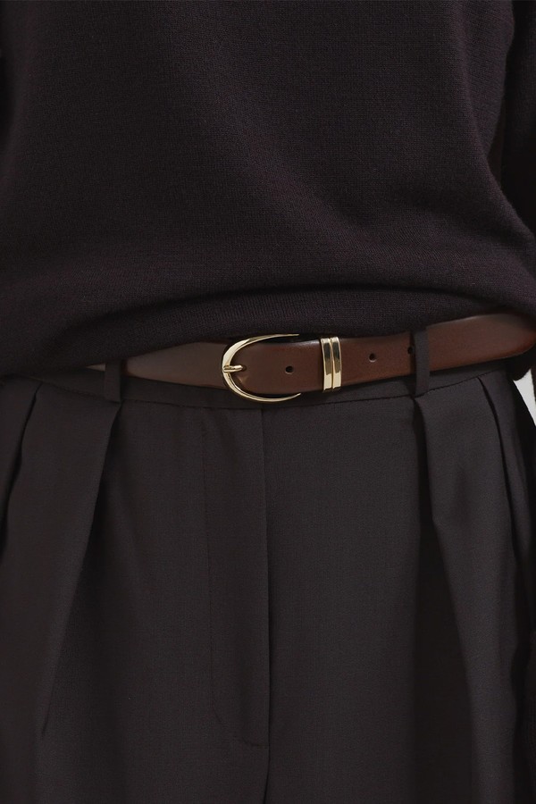 Ora Leather Belt from The Frankie Shop 