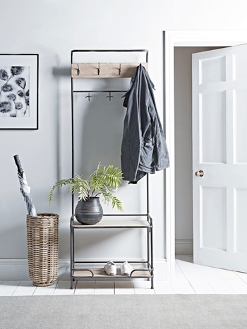 Hallway Modern Metal Standing Shelf Unit, £154.99