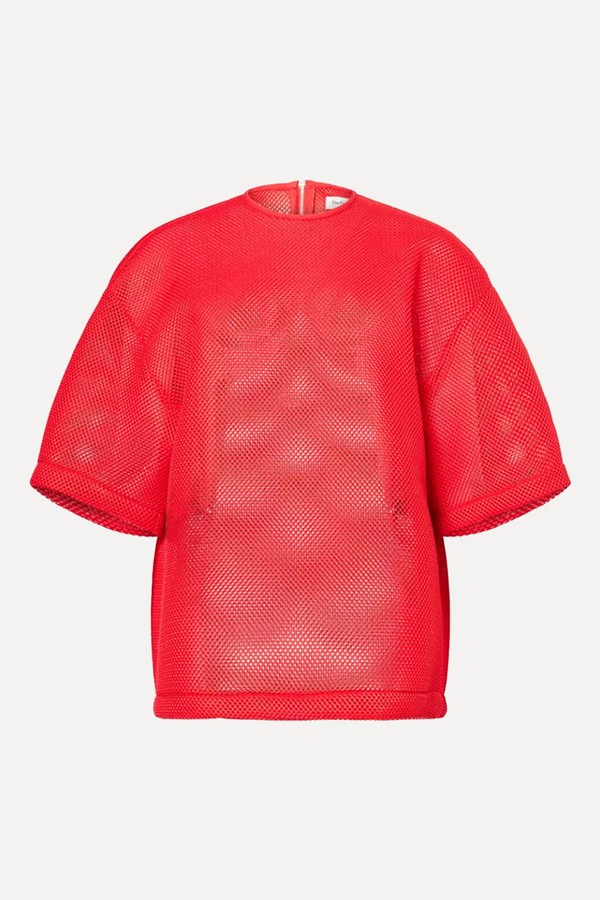 Nela Boxy-Fit Mesh T-Shirt from The Frankie Shop