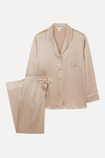 Piped Silk Pyjama Set from The White Company
