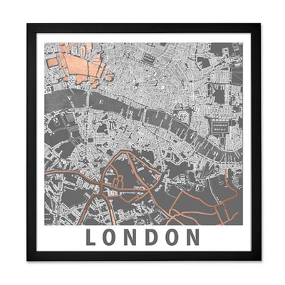 Framed London Graphic Print from The Print Library