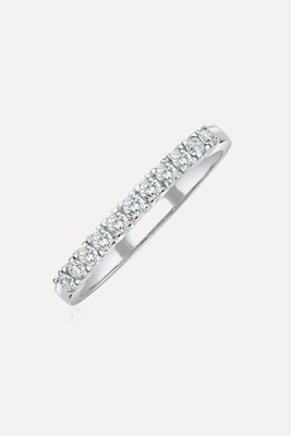 Half Eternity Ring 0.30CT Lab Diamond 9K White Gold