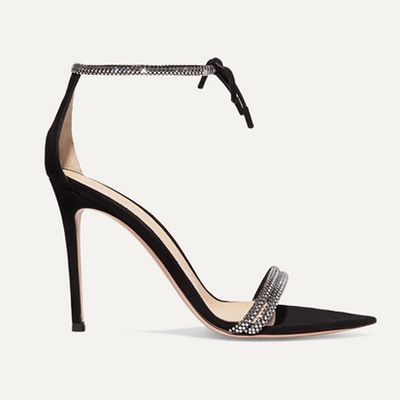 Camnero 105 Crystal-Embellished Suede Sandals from Gianvito Rossi