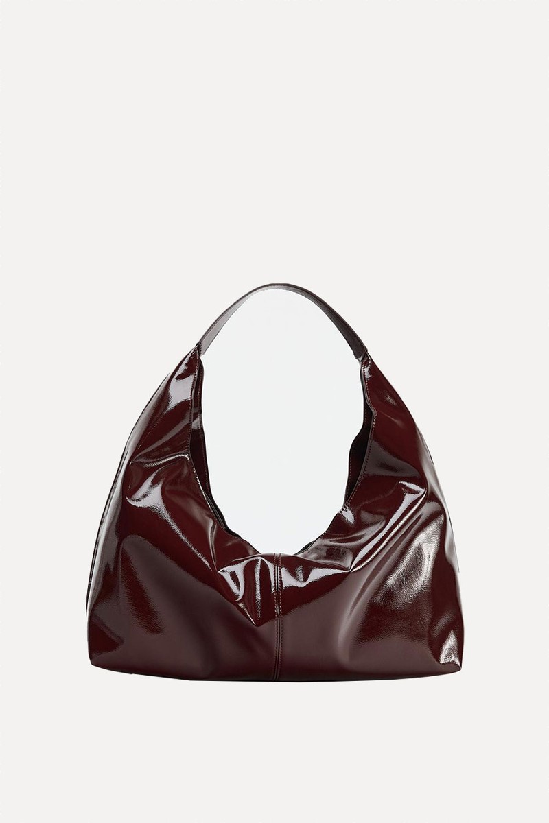 Patent Effect Bucket Bag