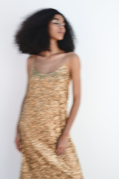 Sequinned Knit Slip Dress from Zara