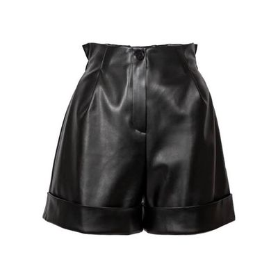 Black Faux Leather Shorts from Julia Allert