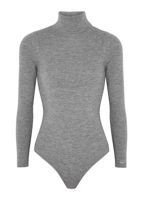 Galora Grey Roll-Neck Wool Bodysuit from LouLou Studio