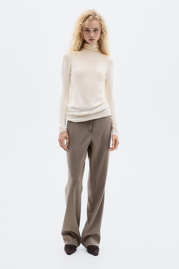Knit 100% Cashmere High Neck Sweater from Massimo Dutti 