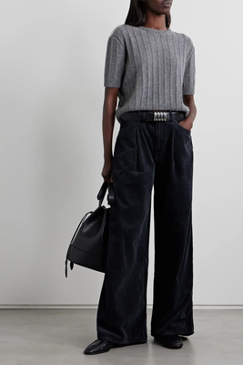 The Atticus Cotton-Corduroy Wide-Leg Pants  from Goldsign