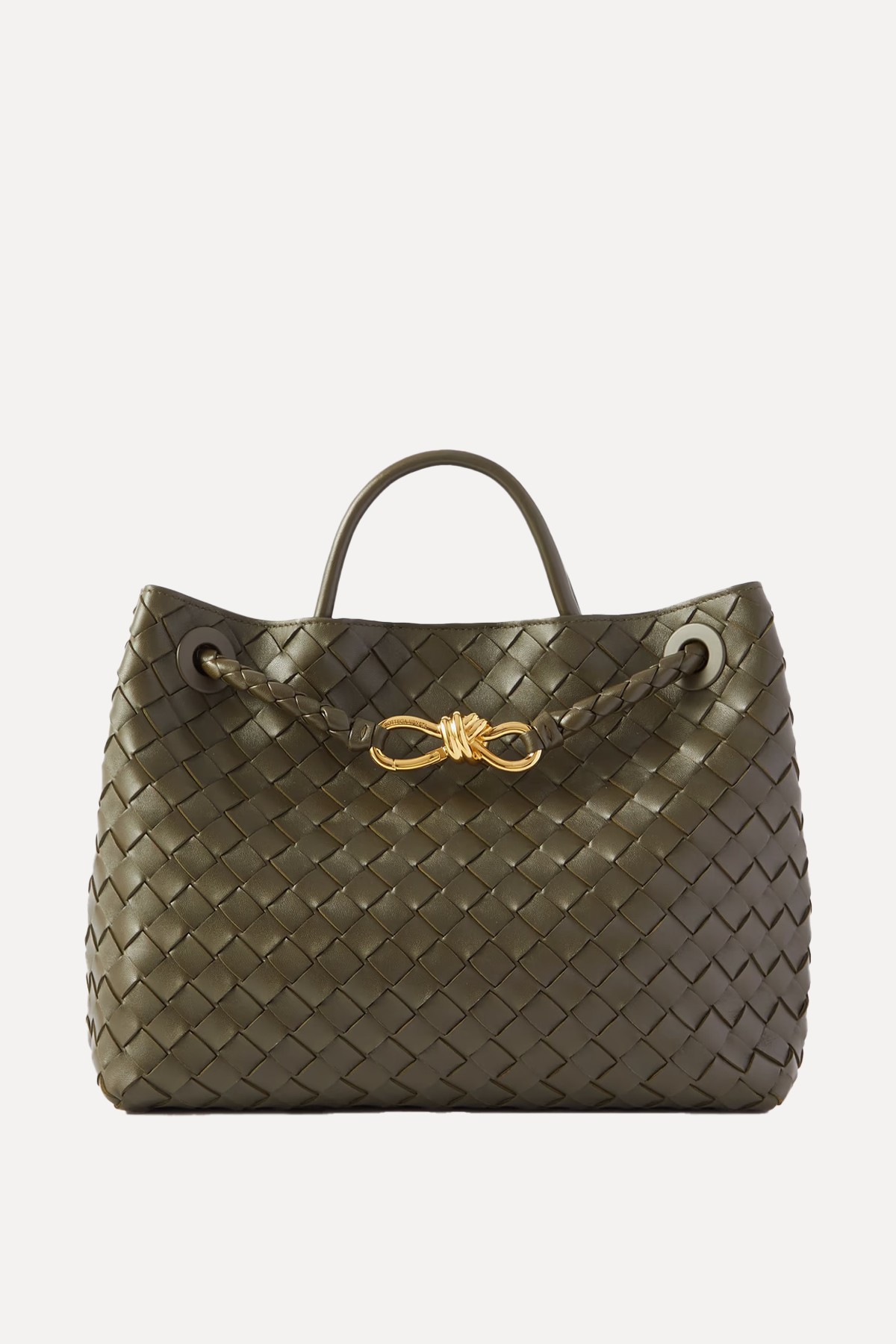 Andiamo Medium Embellished Intrecciato Leather Tote from Bottega Veneta