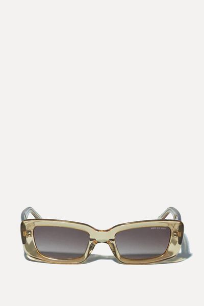 Preston Transparent Rectangular Sunglasses from DMY By DMY