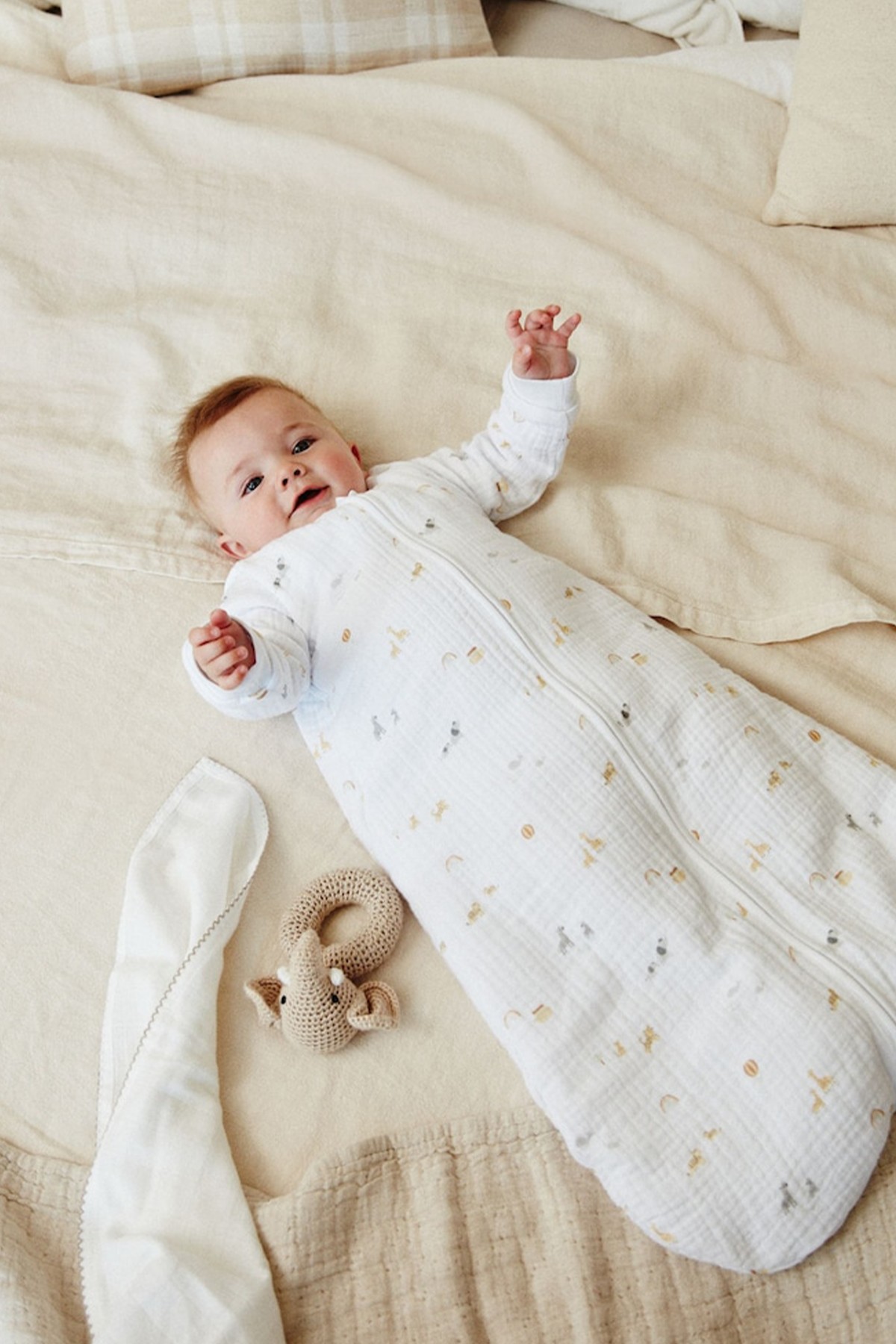 Detachable Sleeve 100% Cotton Sleep Bag