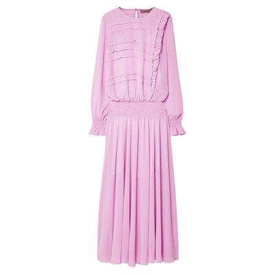 Salome Smocked Georgette Maxi Dress from Preen Line