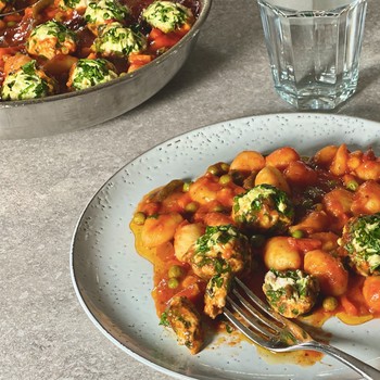 Spinach and Turkey Meatballs with Gnocchi