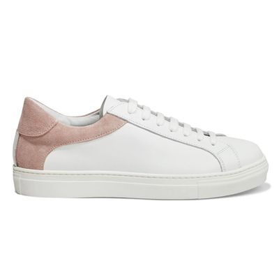 Ilana Suede-Trimmed Leather Sneakers from Iris & Ink