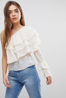 One Shoulder Ruffle Top from After Market