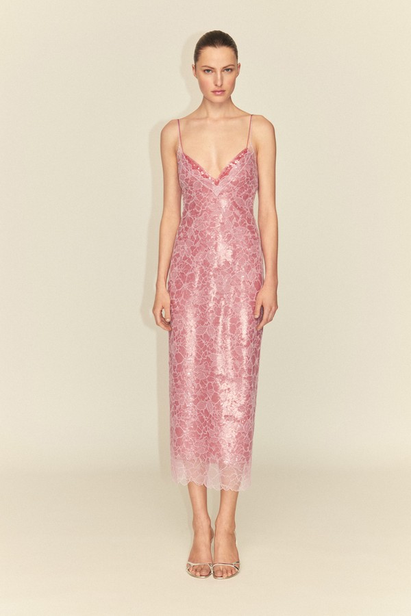 Sequin Lace Slip Dress from Mango Capsule