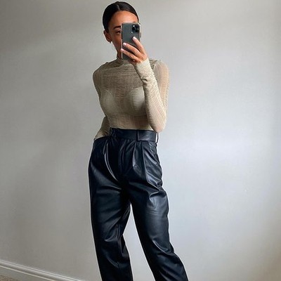 THE BEST AFFORDABLE FAUX LEATHER PANTS From ZARA Haul 2021 + Try