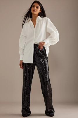 Alaia High-Rise Sequin Trousers from Selected Femme