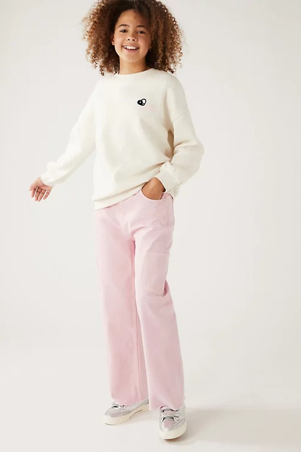 Wide Leg Pure Cotton Cargo Jeans from M&S