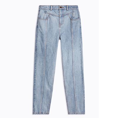 Bleach Yoke Panel Mom Jeans from Topshop