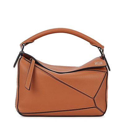Puzzle Small Brown Leather Cross-Body Bag from Loewe