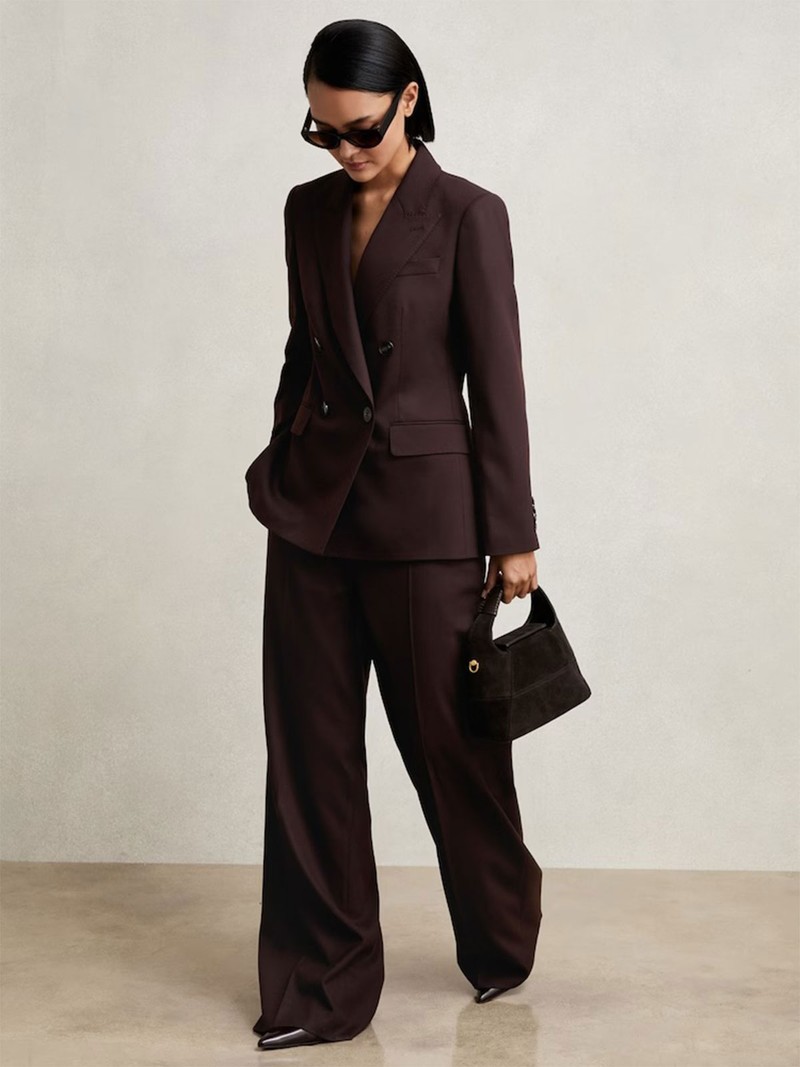 Solene Wool-Blend Wide-Leg Suit Trousers