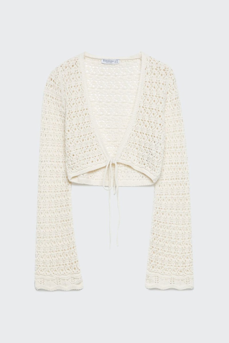 Openwork Crochet Bolero Jacket from Stradavius