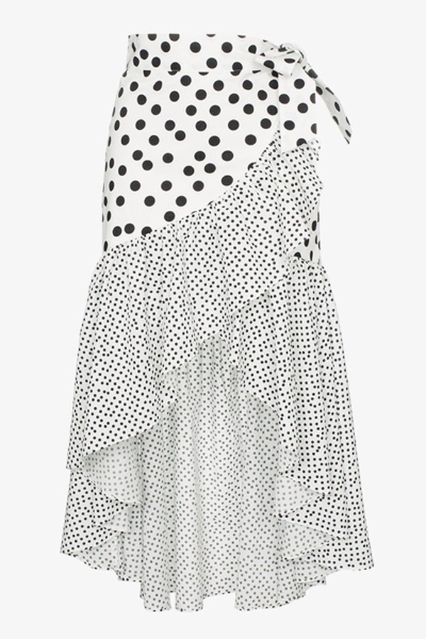 Ruffled-Cotton Wrap Skirt from De La Vali