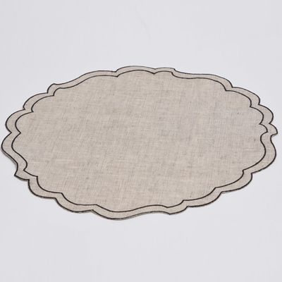 Set Of 10 Waxed Linen Placemats from Fiona Finds