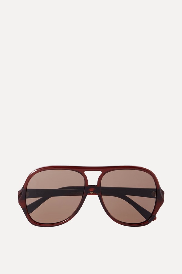 Salomé Aviator-Style Tortoiseshell Acetate Sunglasses from CHLOÉ EYEWEAR
