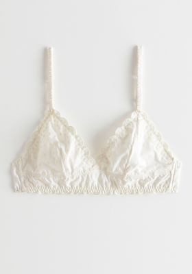 Eyelet Embroidered Soft Bra from & Other Stories 