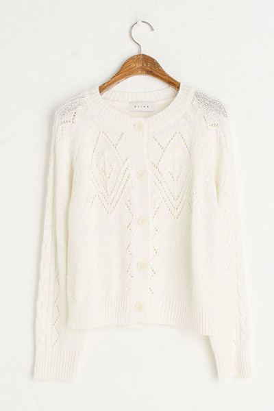 Lightweight PomPom Cardigan from Olive Clothing