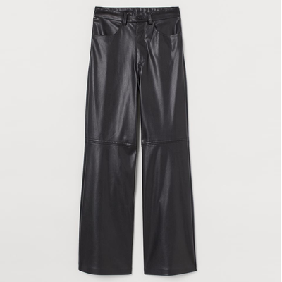 Imitation Leather Trousers from H&M