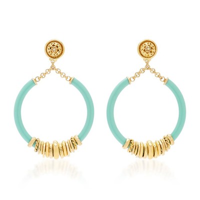 24K Gold-Plated Brass & Acetate Earrings from Gas Bijoux